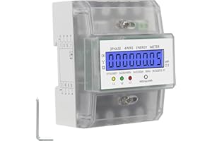 Contatore elettrico digitale Jooheli Contatore elettrico trifase LCD, contatore elettrico digitale trifase a 4 fili, Contatore di corrente digitale