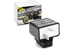 Area1 Indicatore di direzione universale per moto relè digitale per lampadine a LED a incandescenza e alogene, 12 V, 2 pin, 2 poli, indicatore di direzione a LED, elettronico, compatibile con