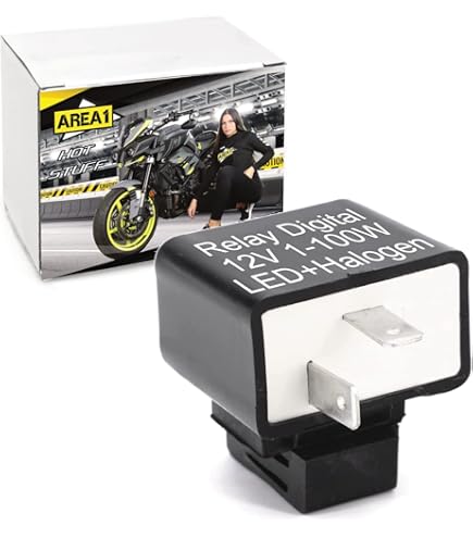 2 Stück LED Blinkrelais 12V Motorrad - Einstellbare Blinkfrequenz Mit Verpolungsschutz