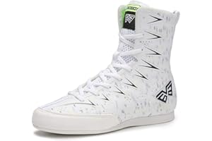 XFQ Kids' Boxing Shoes, Combat Training Boots High Top Breathable Wrestling Fitness Sneakers