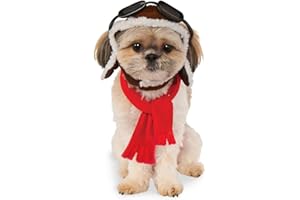 Rubies Costume Company Pet Aviator Hat and Scarf Set, Multicolor, S-M