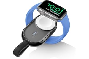 VEGER Portable Wireless Charger for Apple Watch Ultra, 1200mAh Power Bank Smart Keychain Gift with 3 LED Indicators, Travel Magnetic iWatch Charger for Apple Watch Series 8,7,6,5,4,3,2,SE-Black