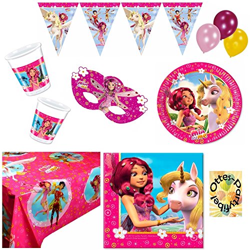 MIA AND ME Partyset Partygeschirr + Dekoration 76 Teile für 12 Kinder