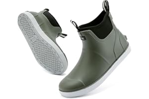 ZAXUNAI Gummistiefel Herren mit flauschigem Futter, Angelstiefel für Männer, Rutschfeste Warme Winterstiefel, Wasserdichte Schneestiefel zum Gärtnern, Bootfahren, Camping, Segeln und Outdoor-Aktivitäten