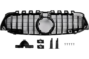 Artudatech Griglia paraurti Anteriore GT-Style Front Bumper Grille Fit for Mercedes Benz A-Class W177 2019-2023 Black