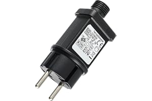 EPLZON 31V 9W LED Transformateur Prise Clignotante IP44 Adaptateur Pilote avec Minuterie 8 Modes pour Lumières de Décoration Clignotantes Lumières de Glaçons Rideau Lumineux Eclairage de jardin