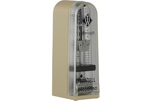 Wittner Metronomo Taktell Piccolino Serie 890 - Custodia in plastica - Senza campana - Avorio - Meccanico a carica - Non sono necessarie batterie - Made in Germany