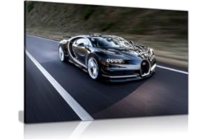 PANTHER PRINT Bugatti Chiron Hypercar Impression sur toile 30 x 20 cm