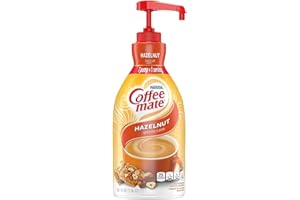 GROCERIESRUS Coffee Mate Coffee Creamer, Hazelnut, Concentrated Liquid Pump Bottle, Non Dairy, No Refrigeration, 50.7 Ounces (1.5L)