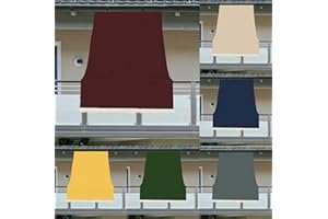 Luga TENDA DA SOLE CON ANELLI RESISTENTE ESTERNI BALCONE VERANDA GIARDINO 2022 (150X290, BORDEAUX)