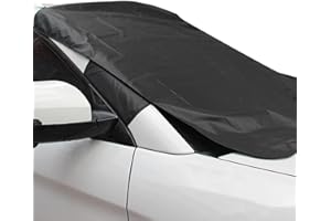 Glamza Car Windscreen Cover GENERISE Reversible All Seasons Car Screen Cover Winter & Summer - Protects Windshield from Frost, Snow, Ice & UV Rays (146x120cm)