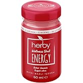 Herby Energy Shot 24'l&uuml; Paket Enerji Desteği Bitki Bazlı İ&ccedil;ecek 60 ml