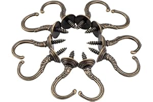 RoserRose Crochet à Vis Vintage, Crochets de vis de plafond de mur vintage de 10 Pièces, Crochets Muraux de Plafond, Peut être utilisé pour les lumières, les bureaux à domicile (Bronze)