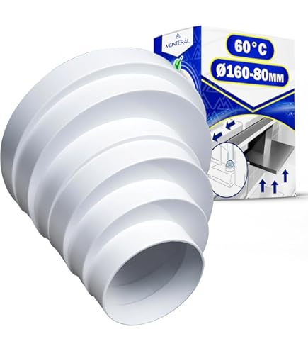 Lot De 2 Réducteurs Universels En PVC - Diamètre : 80-180 Mm - Tuyau De Réduction De 80, 100, 110, 120, 160, 170, 180 Mm - Avec Colliers De Serrage En Acier Inoxydable - Bande D'aluminium Pour