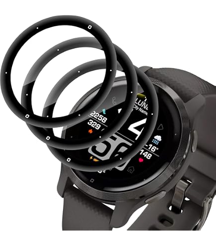 2 Films Verre Trempé Carantee Pour Garmin Venu 3 - Anti-rayures 9H - Sensibilité Tactile - Easy Install