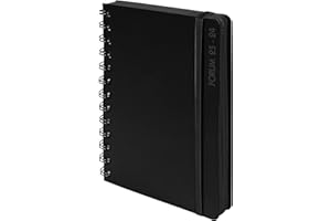 Exacompta - 18427E - Agenda Journalier Forum Black & Color - 12 x 17 cm - Août 2023 à juillet 2024 - Coloris aléatoire