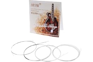 Ocobudbxw 8pcs/set M100 Mandolin String Steel Silver-Plated Copper Alloy Wound (.010-.034)