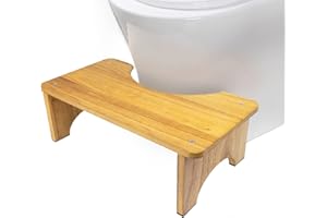 WODGOD Wooden Toilet Stool,Toilet Step For Bathroom,Squatty Potty for Adults,7Inch Height.