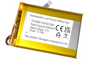 XINLANTECH Batterie rechargeable 3000 mAh 3,7 V pour Vtech VM909HD, RM7764HD, RM7764-2HD WiFi Vidéo Babyphone, écran HD 7 pouces, batterie 3 Ah