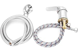 Bruafsir pour Baignoire un Pommeau de Douche Tuyau Pulvérisation Mélangeur une Pression de Coiffure Animaux Robinets Extenseurs