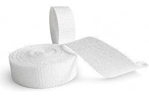 ggm 10 m PP-spännband – 50 mm brett – 1,4 mm tjockt – vit (UV)