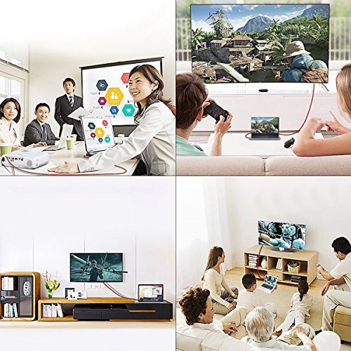 Lightning zu HDMI Kabel, Hizek 8pin Lightning Digital AV zu HDMI 1080P Adapterkabel für iPhone7 / 7Plus / 6s / 6Plus / 5 / 5s – Rot - 5