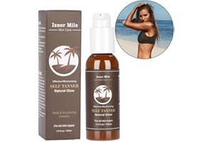 SEMME Autoabbronzanti corpo,100 ml lozione abbronzante senza sole naturale per viso corpo braccia e gambe,Abbronzatura media o scura senza striature,Adatto a tutti gli incarnati