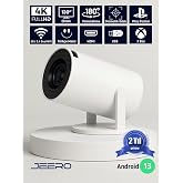 JEERO HY300PRO Multimedia Ultra Hd 1080p Android 13 Projeksiyon Cihazı (T&uuml;rk&ccedil;e Men&uuml;) H713 Chipset