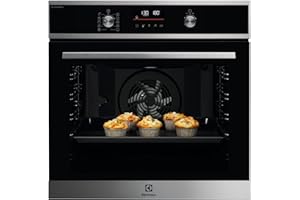 Electrolux EOD6P77X Horno Multifunción a vapor con Limpieza Pirolítica, 11 funciones, 45 programas automáticos, Cocción Uniforme multinivel, Sonda Térmica, Calentamiento Rápido, Display LED, Inox, A+
