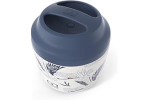 monbento - MB Element graphic Destiny lunch box termico Beige - Motivo Giapponese - Contenitore termico pranzo che mantiene gli alimenti caldi - Senza BPA - Passa al microonde & lavastoviglie