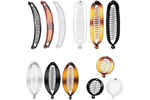 HYRKOTW Set di fermagli per capelli a banana da 12 pezzi, vari stili, facili da usare, adatti per sport/vita quotidiana/lavoro per donne e ragazze