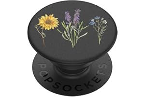 PopSockets PopGrip - Soporte y Agarre para Teléfonos Móviles y Tablets con un PopTop Intercambiable - Vintage Garden Black