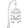 Mamas & Papas Welcome to The World Cloud and Elephant Musical Mobile with Pom Poms, Grey Elephant