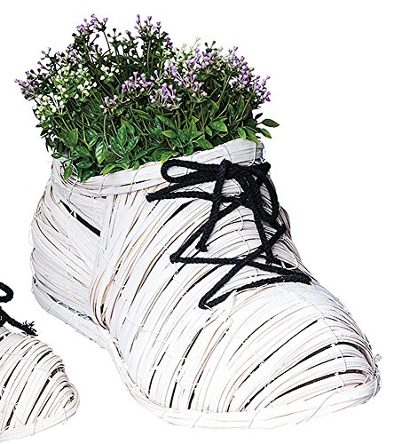 Preisvergleich Produktbild Schuh Weiss Rattan, 38X15X17cm