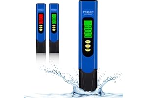 YUFFQOPC TDS Messgerät,Wassertester Trinkwasser Mikrosiemens Messgerät und PPM Messgerät Wasser TDS Wasserqualität Tester EC Messgerät 3 In 1 TDS Digital Wassertester für Trinkwasser Pool Aquarium Teich