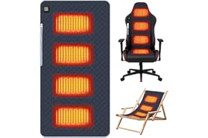 HIULLEN Sitzkissen Beheizbar Outdoor, 45 x 90cm Beheiztes Sitzkissen mit 3 Heizstufen, Heizkissen Kabellos, USB Beheiztes Heizkissen für Stadion Ausflug Camping Bürostuhl Sofa