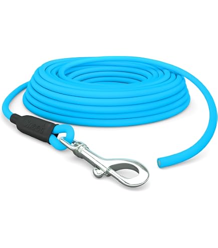 LENNIE BioThane Hundeführleine – Rund, 8mm, 1,5m, Mit Handschlaufe, Schwarz – Wasserfest & Reißfest (Made In Germany)