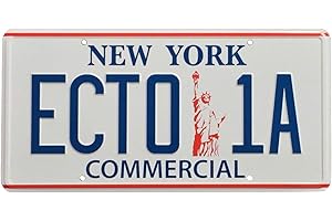 SUPER6PROPS Ghostbusters 2 ECTO-1A New York Prop License Plate (300mm x 150mm)