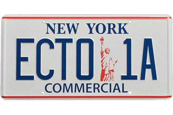 Super6props Réplique de plaque d’immatriculation Corbillard Cadillac Ghostbusters 2 ECTO-1A 1959 New York