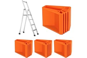 BELVANR Hailo Ersatzteile - 4 Stück Leiterfüße, Anti-Rutsch und Verdickt - Gummifüße für Leitern, auch passend für Leiterfüße 63x17mm (Orange)