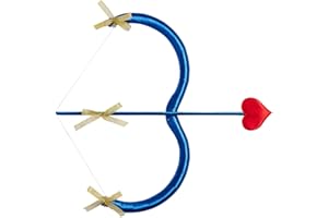 NICEYOEUK Cupid Mini Bow Arrow Set-Valentine's Day Red Cupid Costume Cosplay Accessories Photo Props Halloween Party Performance Supplies for Adults Kids (Blue , One Size)
