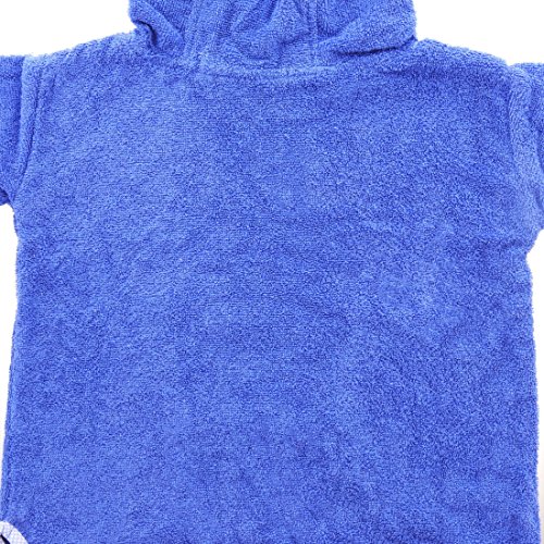 Children’S Baumwolle, Frottee, mit Kapuze, Poncho, Alter 6 bis 7, 100% Baumwolle, Königsblau - 3