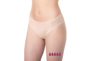 FARMA INCA Bragas Menstruales Flujo Abundante - Braguita Menstrual Reutilizable y Ecológica - Protección contra Pérdidas de Orina - 95% Algodón - Lavable - x1 - Braga Menstrual Cintura Baja