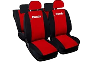 Lupex Shop Panda.014b.Rs-50 Housses de SiÃƒ¨ge, Rouge Noir