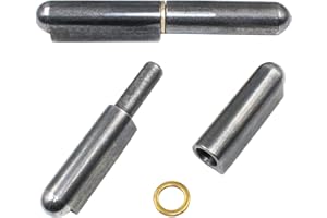 QIQN Gond Porte Charnière Lourde en Acier Paumelle a Souder avec Bague Laiton pour Porte Métallique, Fenêtre, Armoire, Portail, Meuble en Métal (2Pièces 120mm) Capacité Charge 180 kg