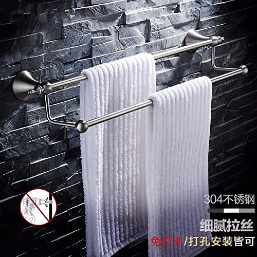lzzfw Towel bar lengthened double rod 304 stainless steel wire towel rack