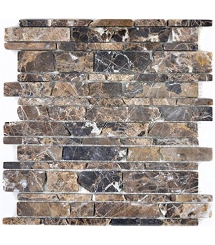 Carrelage mosaïque en marbre - Pierre naturelle - Ivoire - Botticino antique - Pour sol, mur, salle de bain, WC, douche, cuisine, miroir de comptoir, revêtement de baignoire - Tapis de mosaïque
