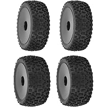 RiToEasysports Neumáticos Y Ruedas RC 1/10 – 4 Piezas Todoterreno Con Hexágono De 12 Mm, Para HSP, HPI Y Otros Coches De Radiocontrol – Negras