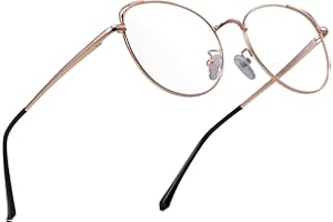 XFentech Occhiali Luce Blu - Occhiali per Computer Gaming Antiblu Protezione UV400 Trasparente Lenti Anti Eyestrain Occhiali Ovale per Uomo Donna