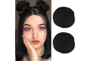 REECHO 2 Stück Mini-Krallen Haarknotenverlängerungen zum Einklipsen für unordentliche und Katzenohren, Perücken-Zubehör, Hochsteckfrisur-Haarteile für Frauen